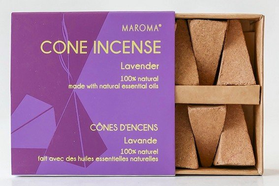 Maroma EDA Incense Cone Lavender 10 Cone