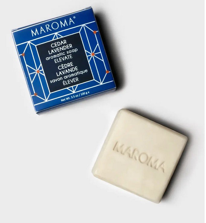 Maroma Cedar Lavender Aromatic Bath Soap  Elevate 100 g Bar Soap