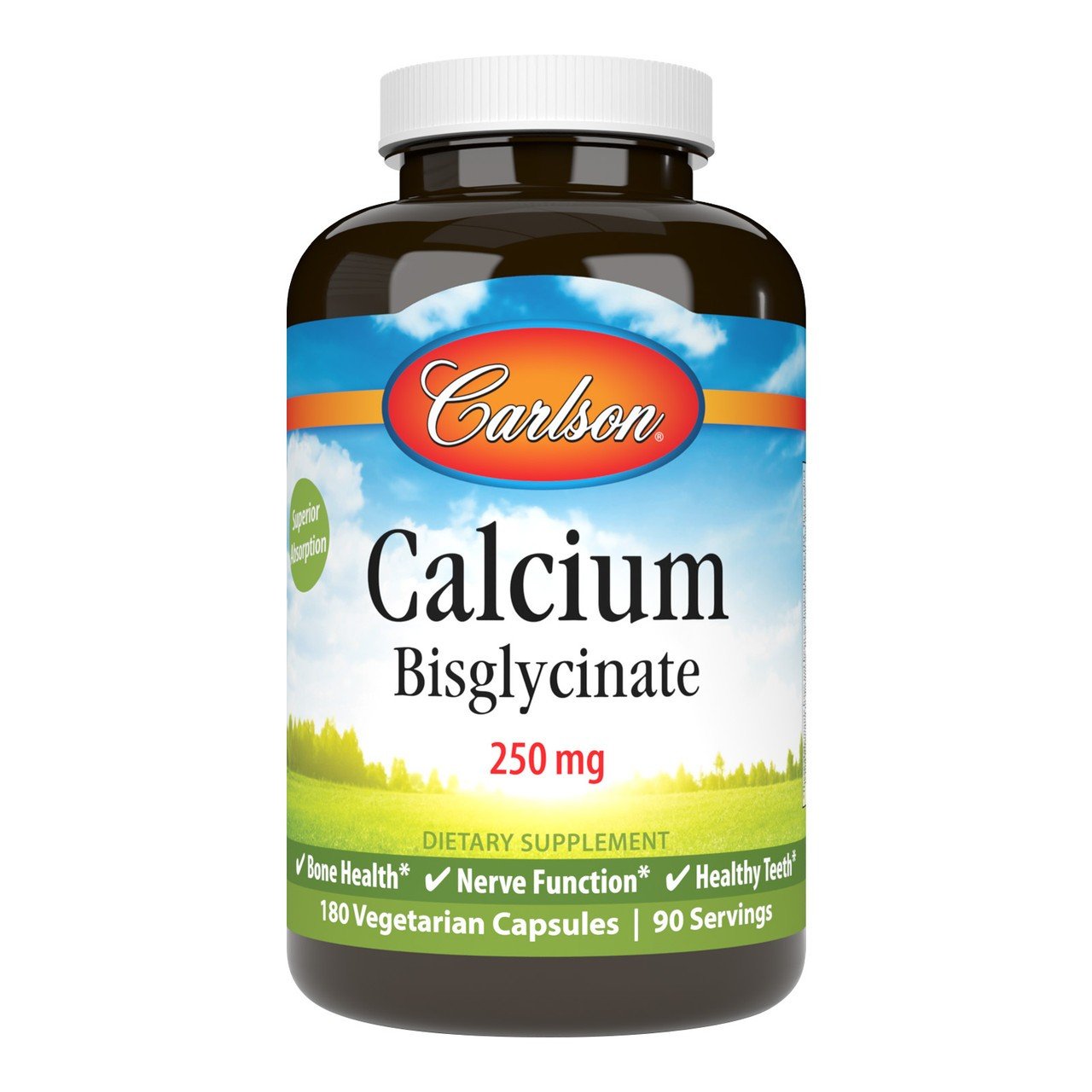 Carlson Laboratories Calcium Bisglycinate-250 mg 180 Capsule