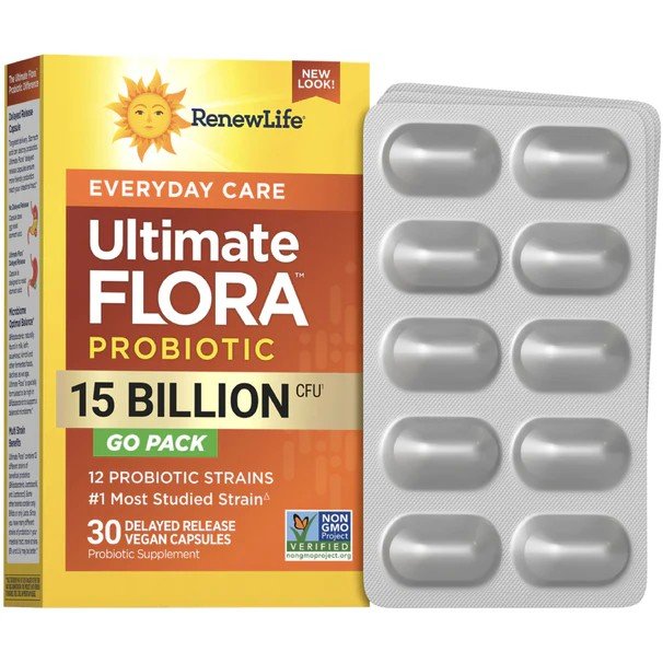 Renew Life Renew Life Ultimate Flora Everyday Probiotic Go Pack 15 Billion (Formerly RTS Daily) 30 VegCap