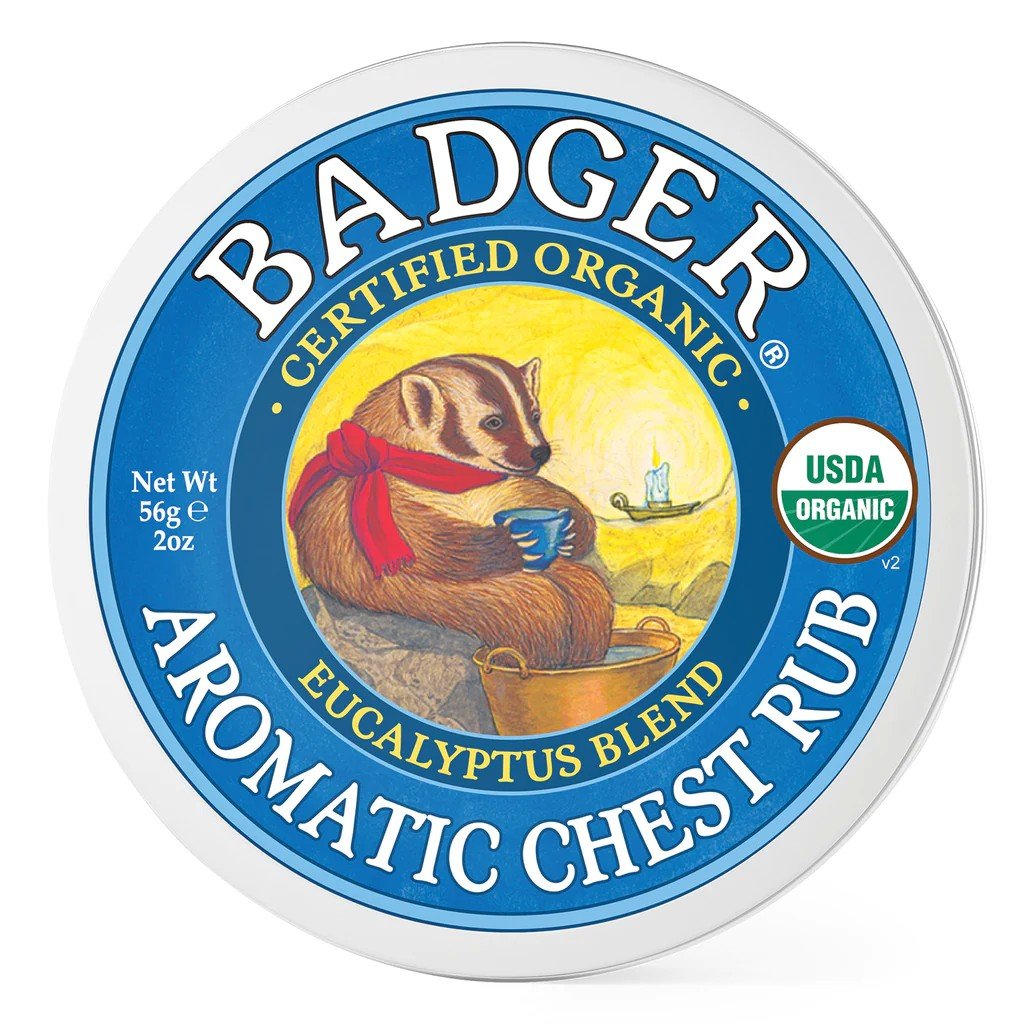 Badger Classic Balm Aromatic Chest Rub 2 oz Tin