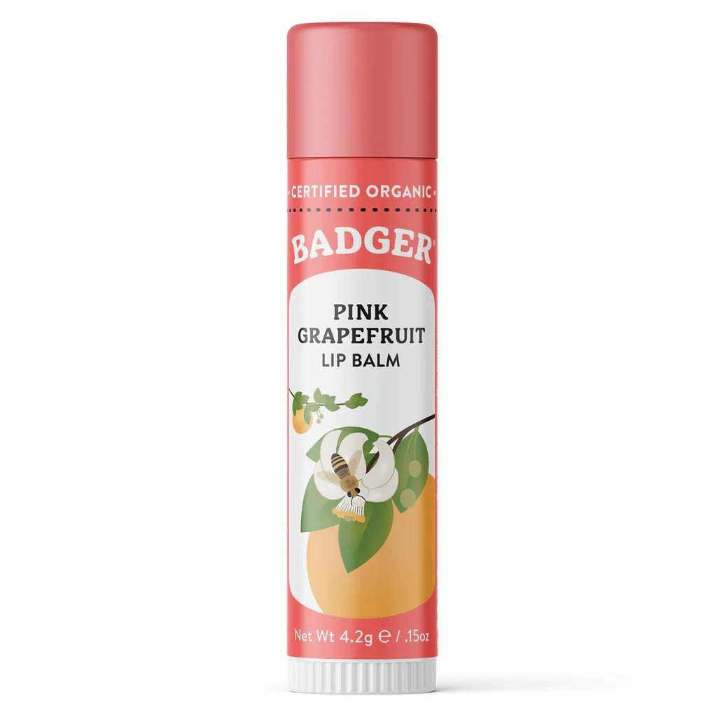 Badger Pink Grapefruit Lip Balm 0.15 oz Balm