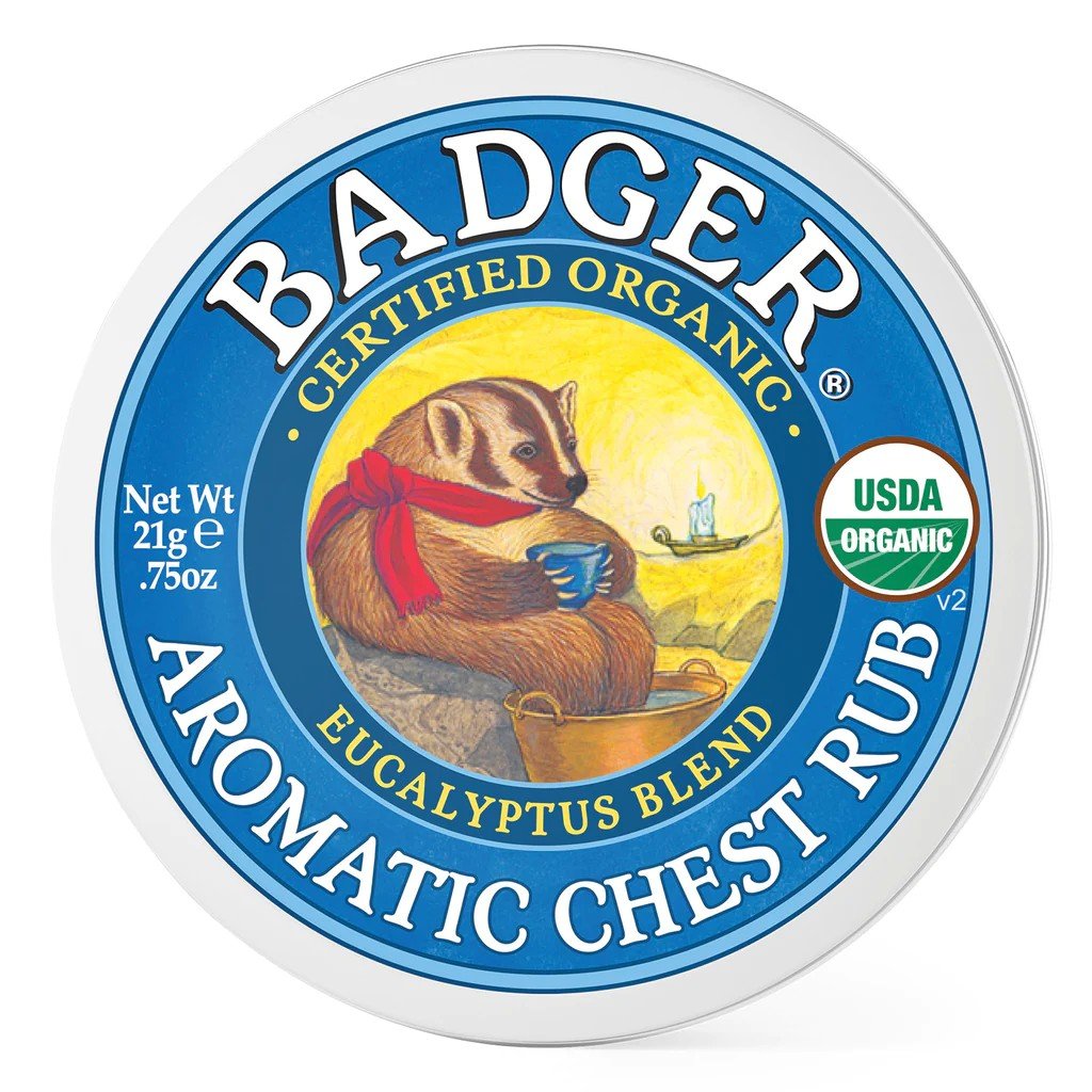 Badger Classic Balm Aromatic Chest Rub .75  oz Tin