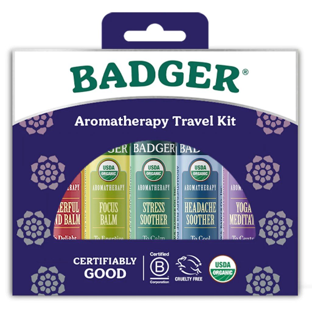 Badger Aromatherapy Travel Kit 5 Pack Box