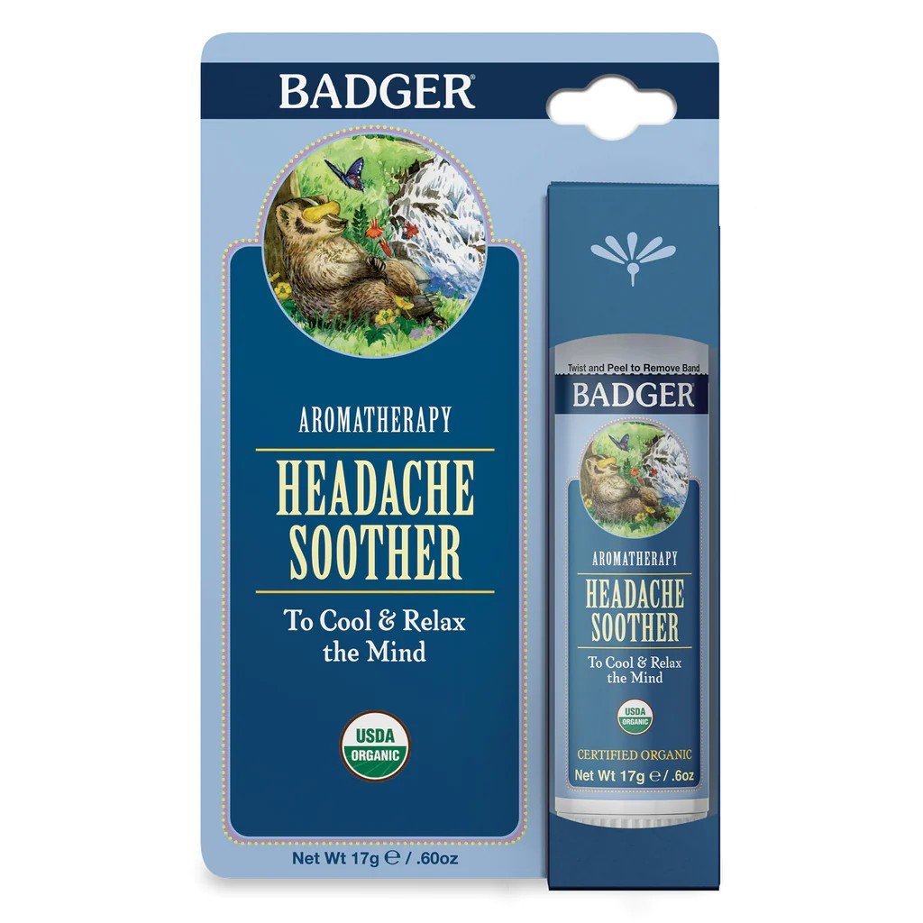 Badger Headache Soother Balm .60 oz Stick