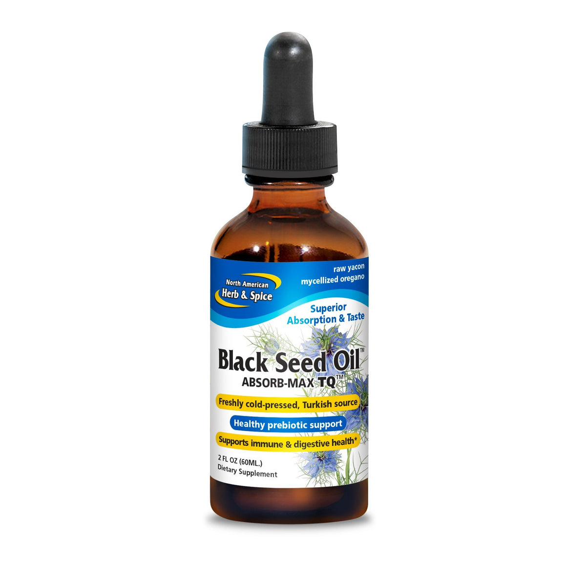 North American Herb &amp; Spice Black Seed Oil - ABSORB-MAX TQ 2 oz Liquid