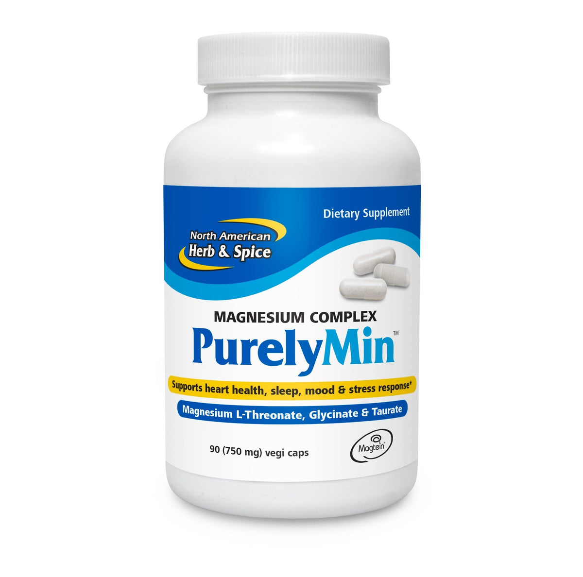 North American Herb &amp; Spice Purely Min Magnesium 90 VegCap