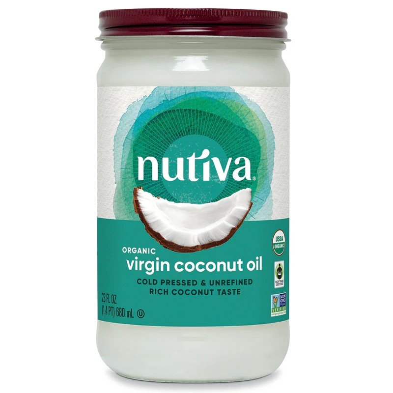 Nutiva Organic Virgin Coconut Oil (Glass Jar) 23 oz Oil