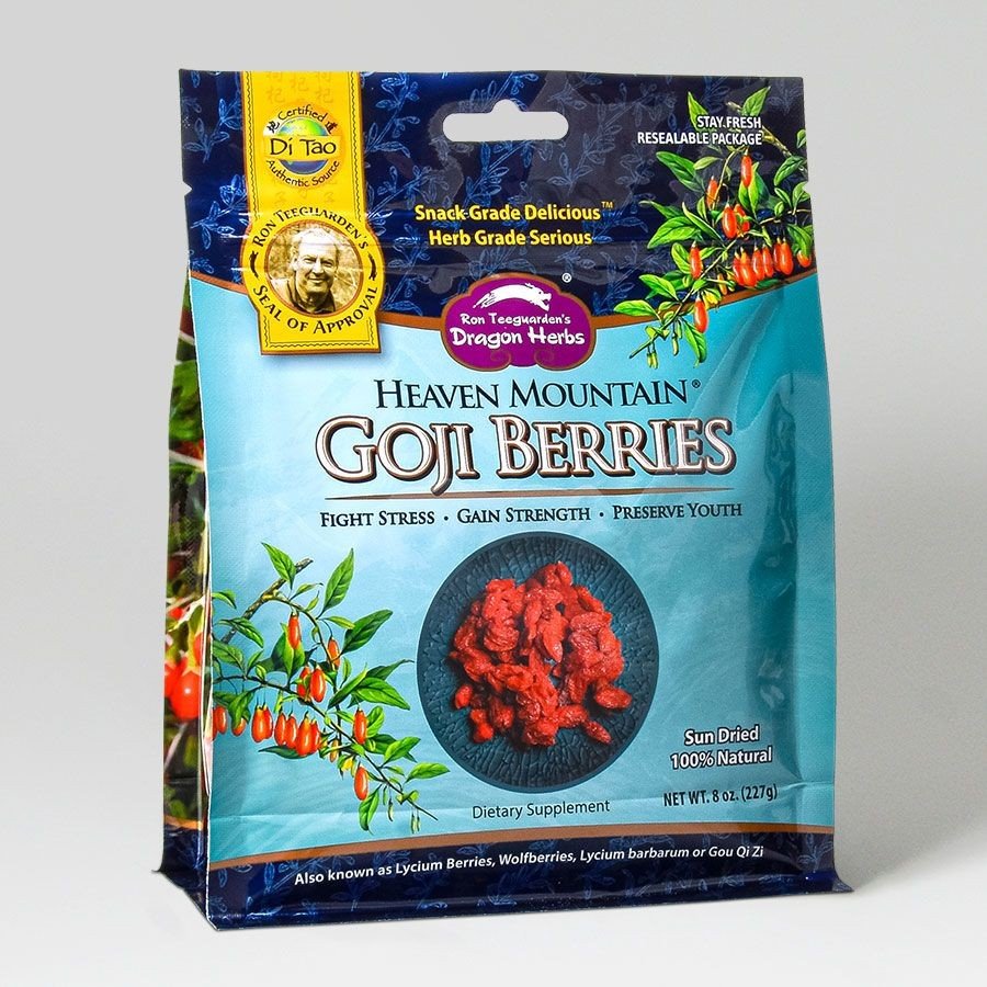 Dragon Herbs Goji Berries, Heaven Mountain 8 oz (227 gm) Bag
