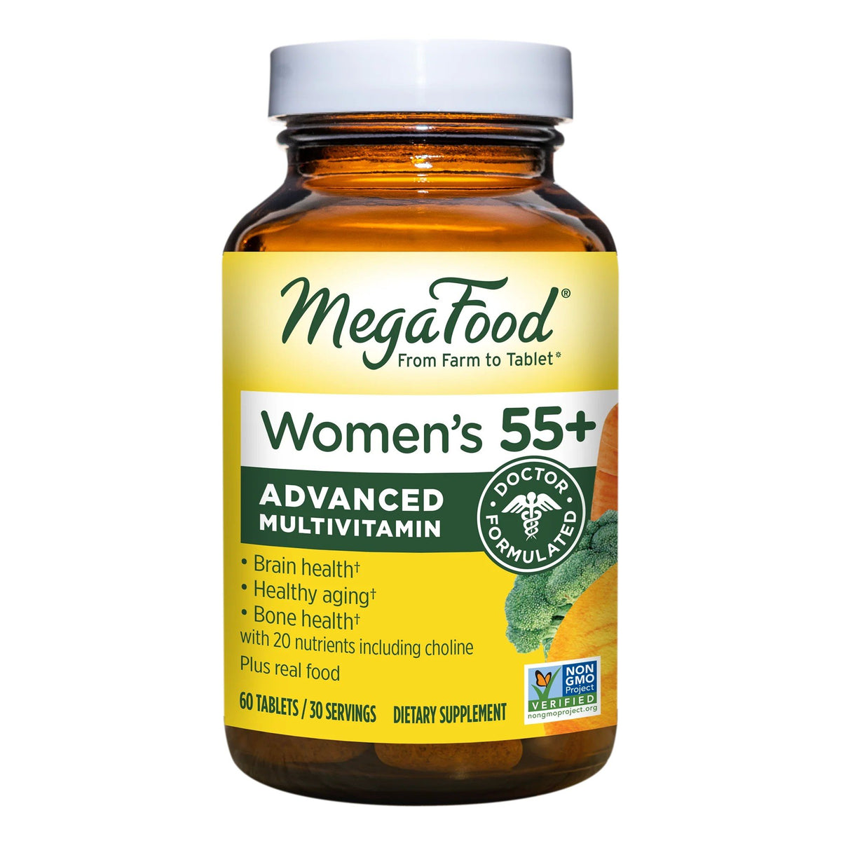 MegaFood Women&#39;s 55+ Advanced Multivitamin 60 Tablet