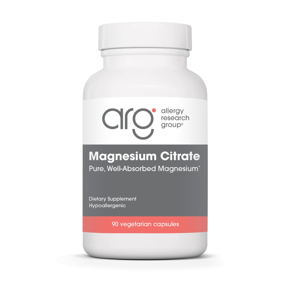 Allergy Research Group Magnesium Citrate Pure, Well-Absorbed Magnesium 90 VegCap