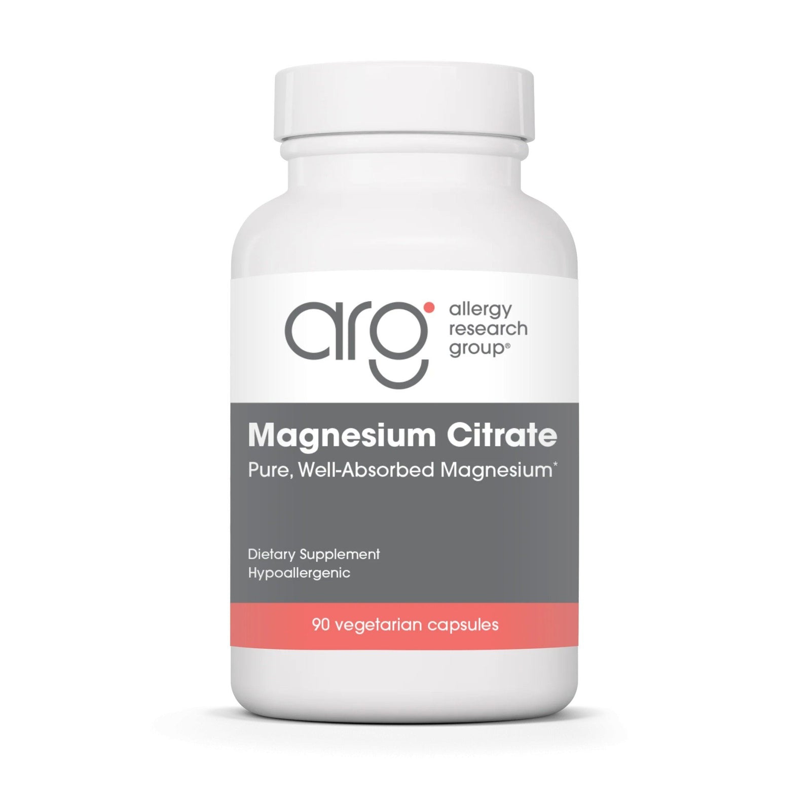 Allergy Research Group Magnesium Citrate Pure, Well-Absorbed Magnesium 90 VegCap