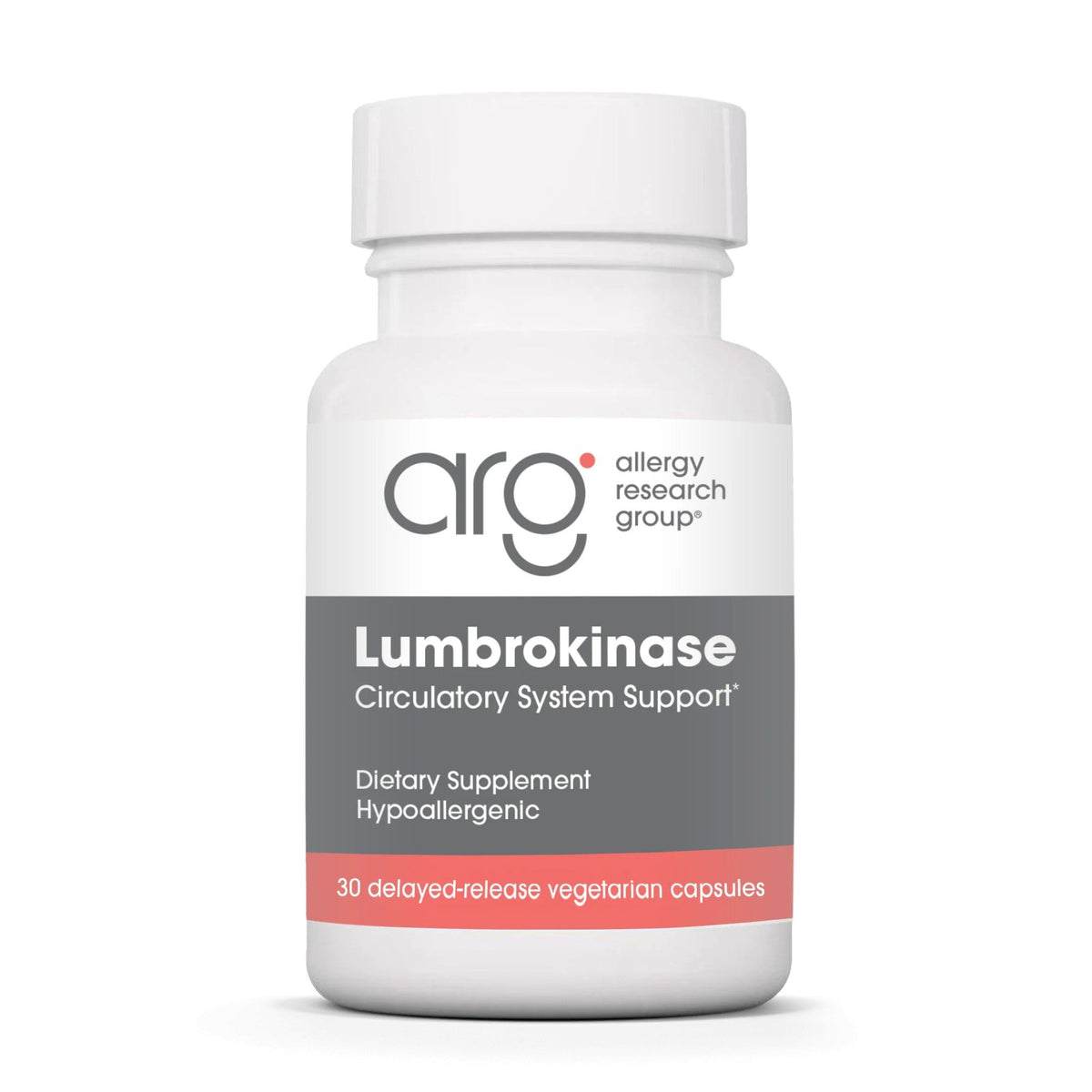 Allergy Research Group Lumbrokinase Phthalate-Free 30 VegCap