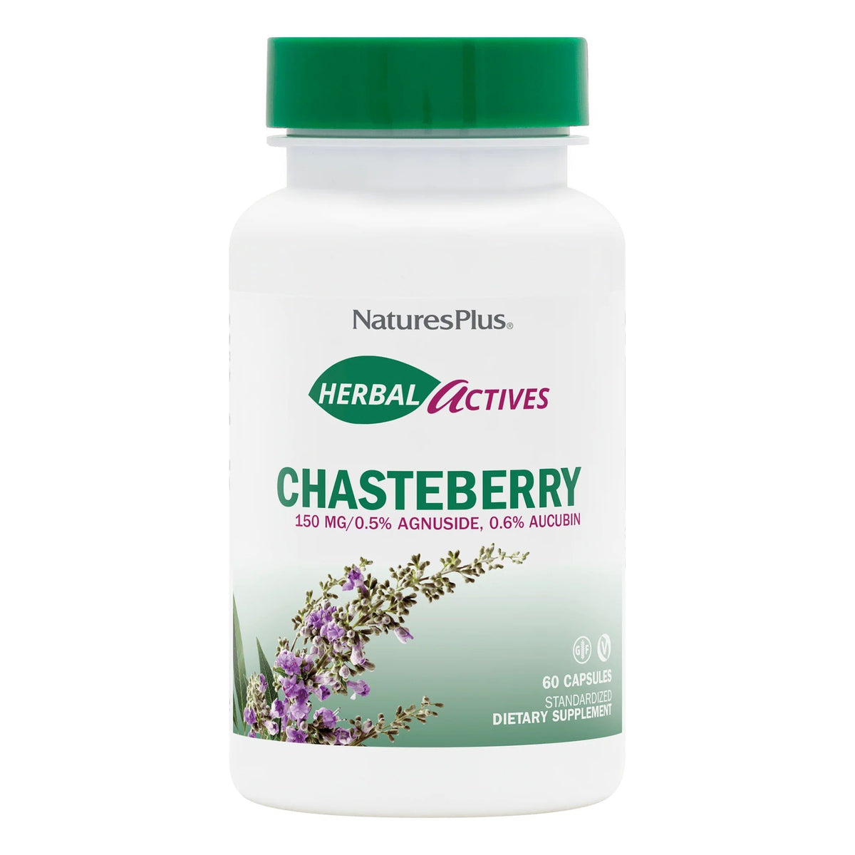 Nature's Plus Herbal Actives Chasteberry Capsules 150 mg 60 Capsule