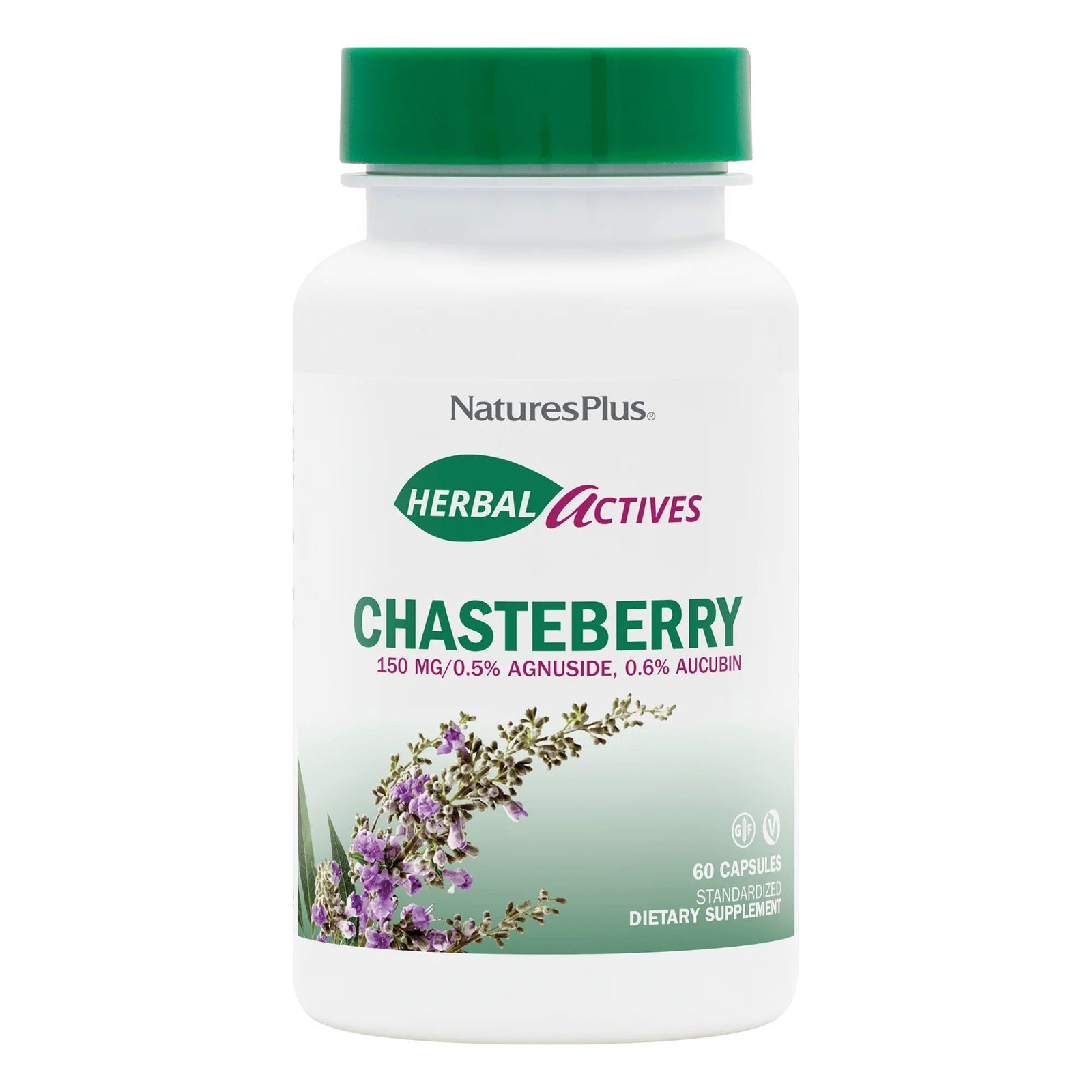 Nature's Plus Herbal Actives Chasteberry Capsules 150 mg 60 Capsule