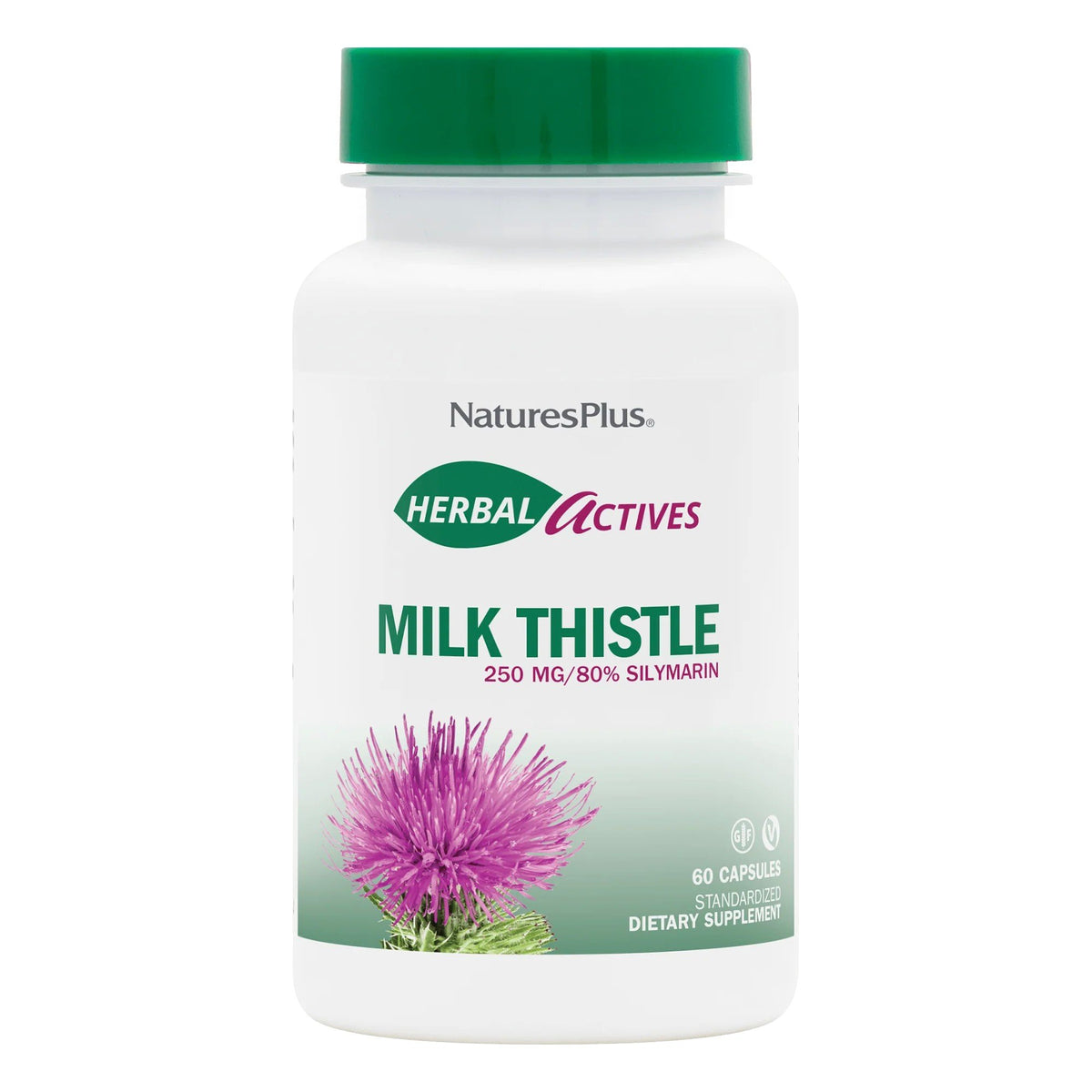 Nature's Plus Herbal Actives Milk Thistle Capsules-250 mg 60 Capsule