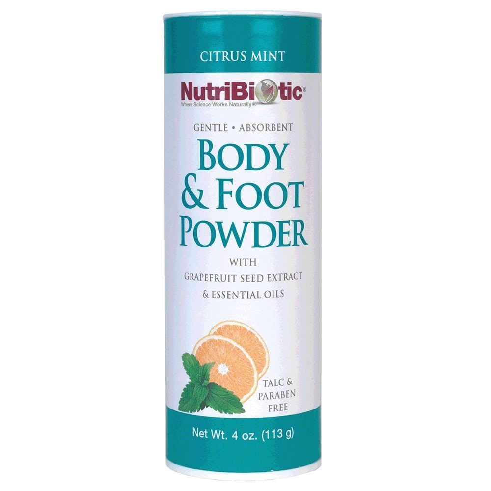 Nutribiotic Body and Foot Powder Citrus Mint 4 oz Powder