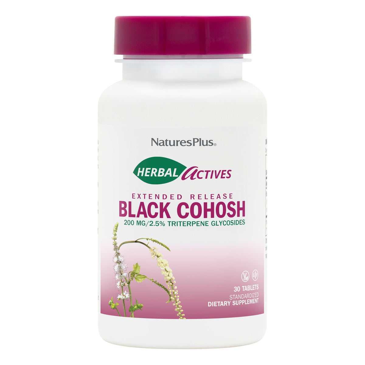 Nature's Plus Black Cohosh Extract 200mg Time Release 30 Sustained Release Tablet