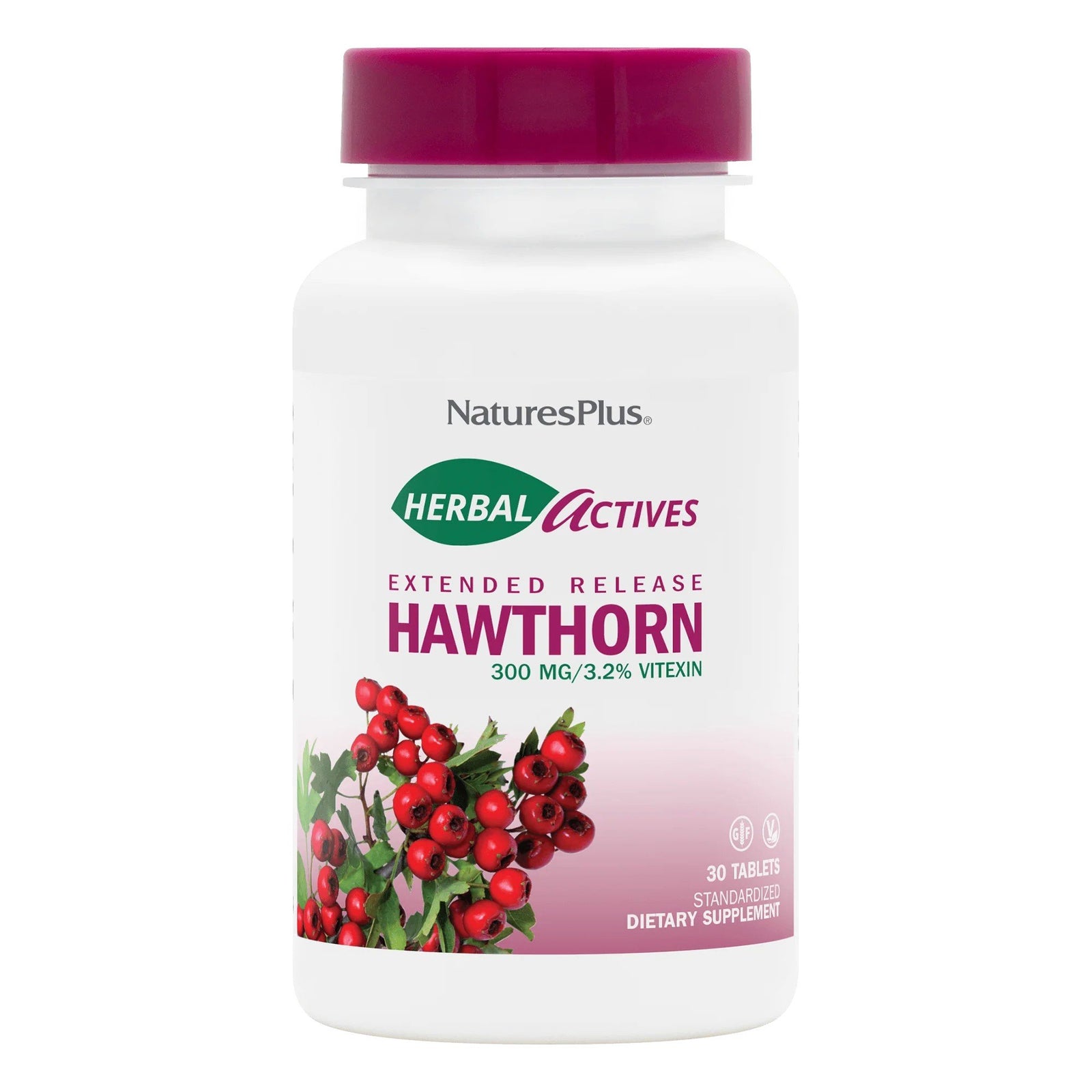 Nature's Plus Hawthorne Extract 300mg Time Release 30 Sustained Release Tablet