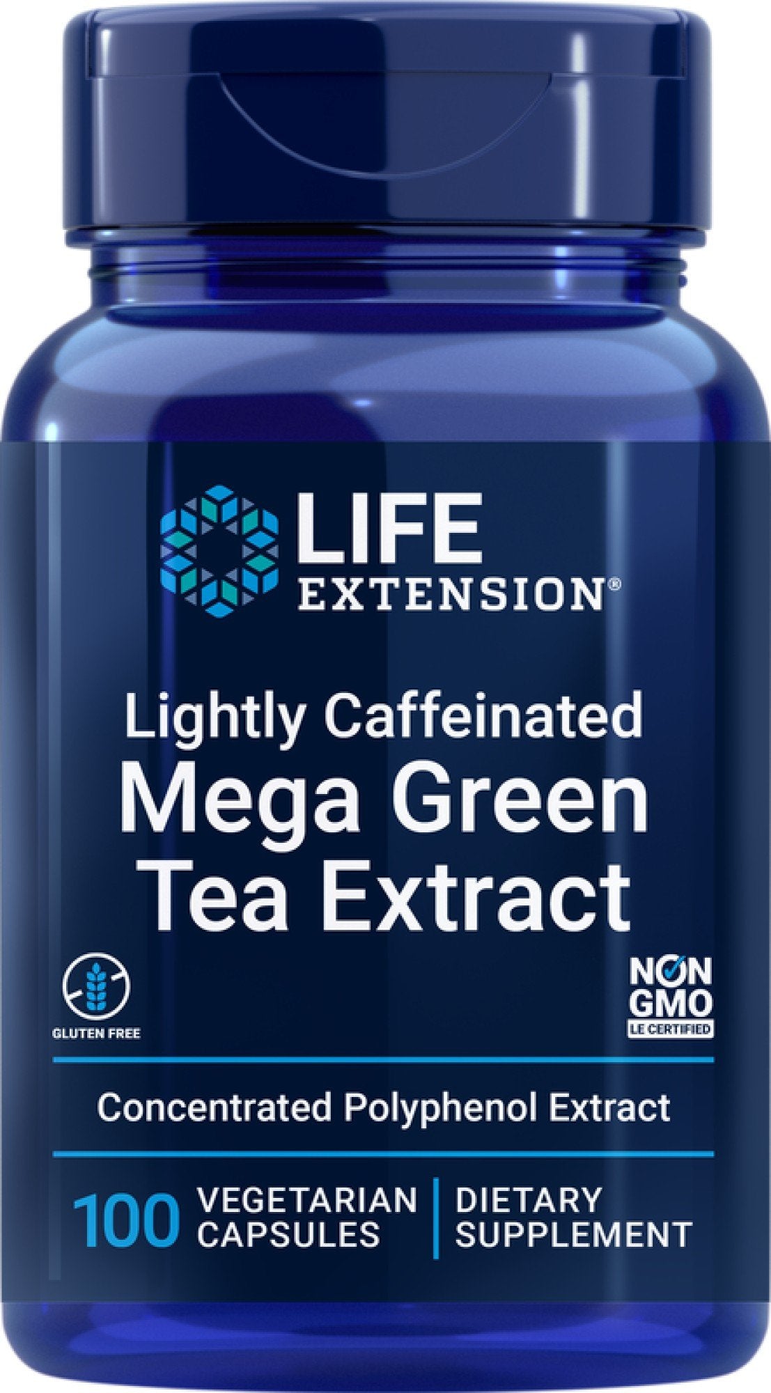 Life Extension Lightly Caffeinated Mega Green Tea Extract 100 VegCap