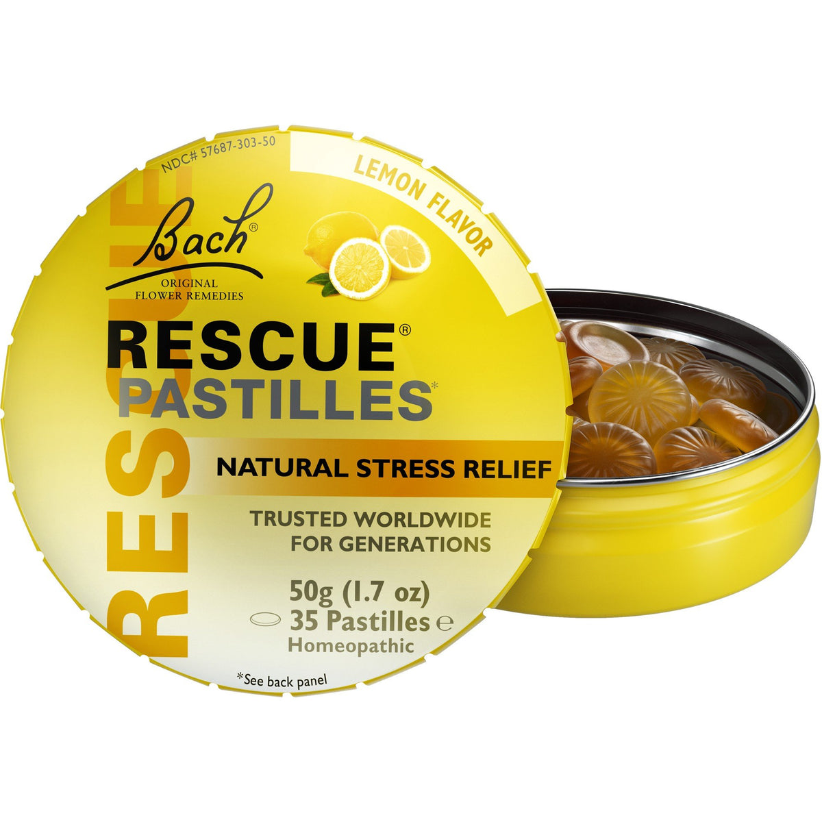 Bach Rescue Patilles Tin Lemon 1.7 oz Lozenge