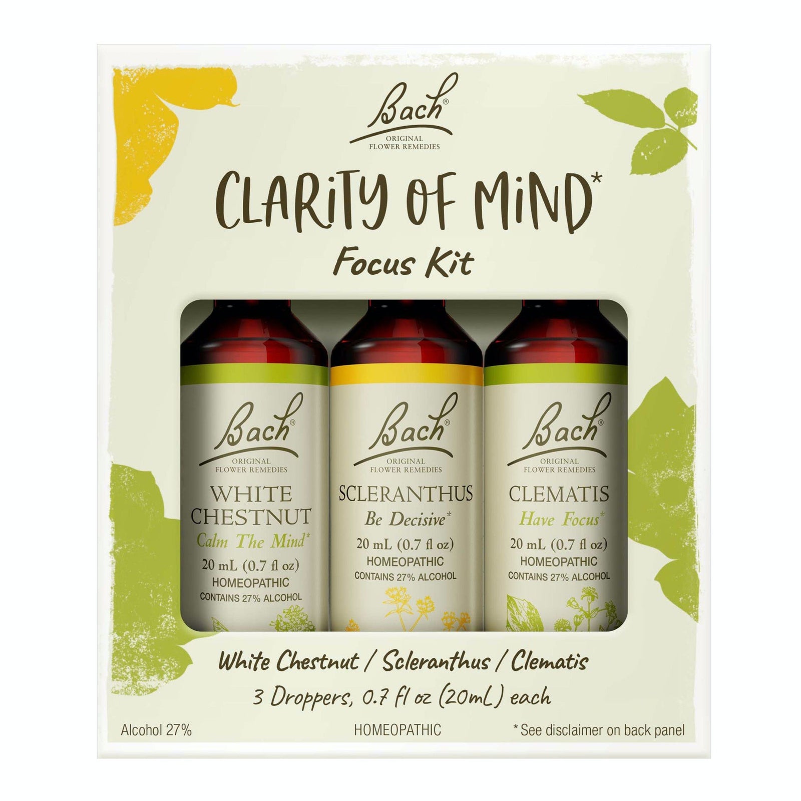 Bach Clarity of Mind Kit 3 Droppers 0.7 fl oz Liquid