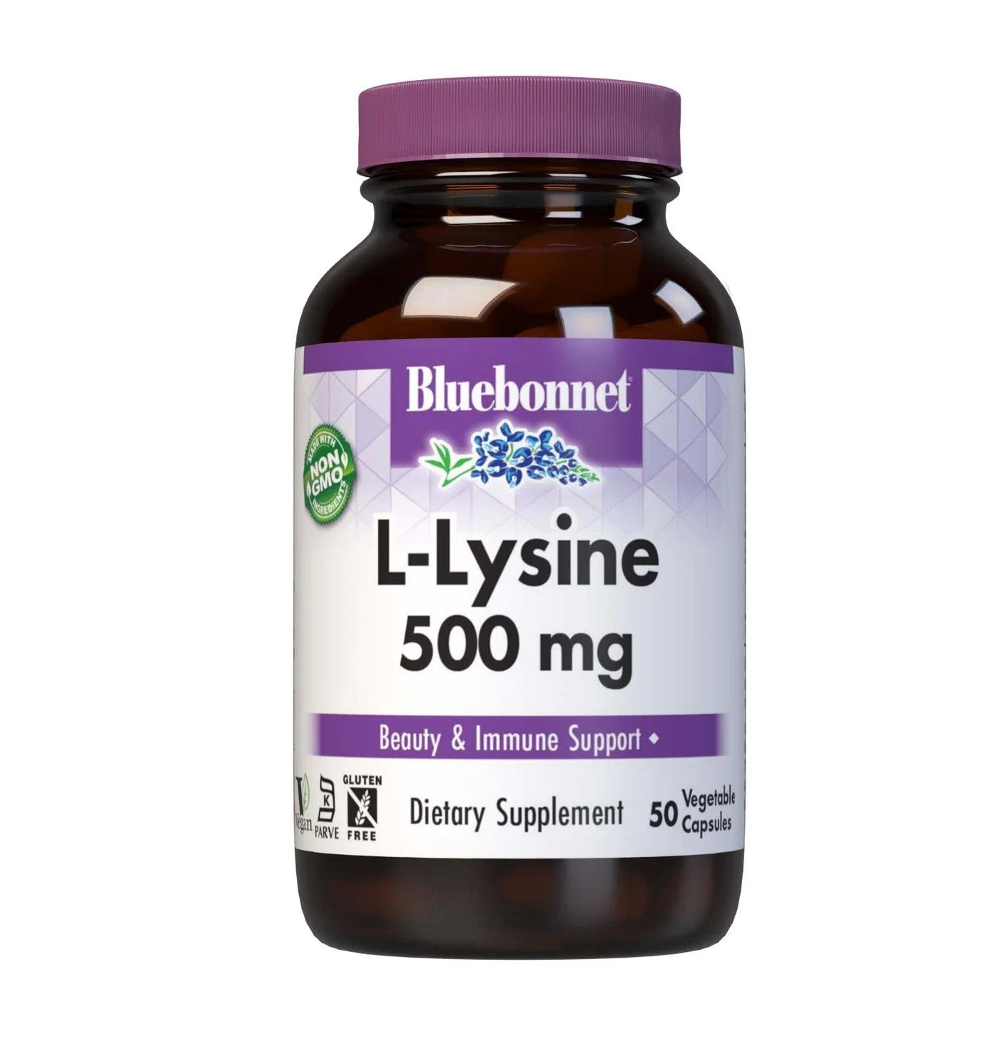 Bluebonnet L-Lysine 500mg 50 VegCaps
