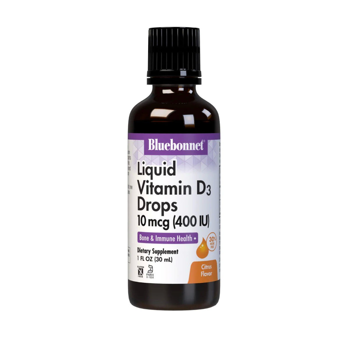 Bluebonnet Vitamin D3  10 mcg (400 IU) Liquid Drops 1 oz Liquid