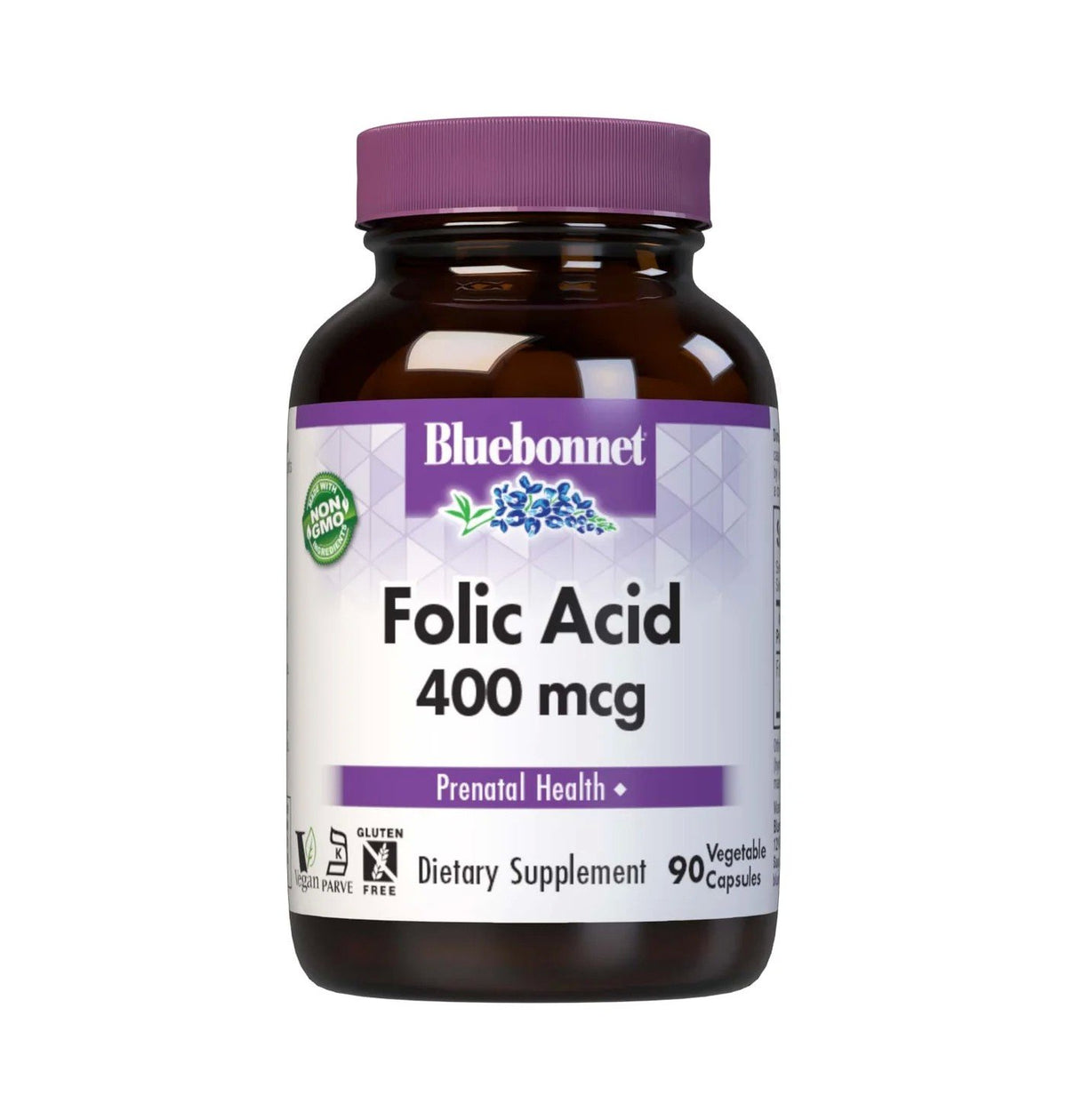 Bluebonnet Folic Acid 400mcg 90 VegCap