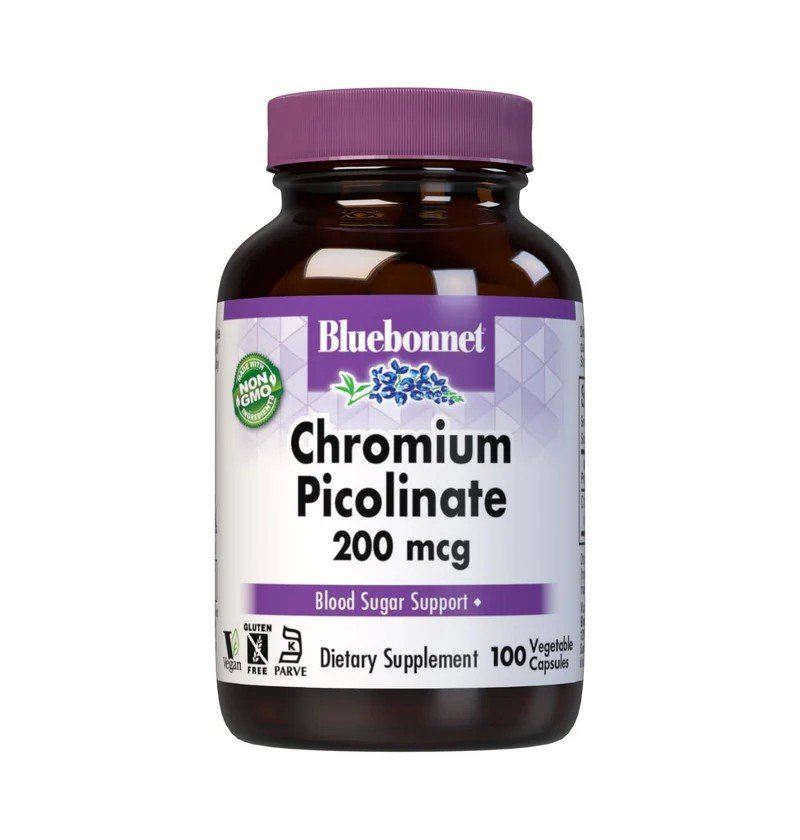 Bluebonnet Chromium Picolinate 200mcg 100 Capsule