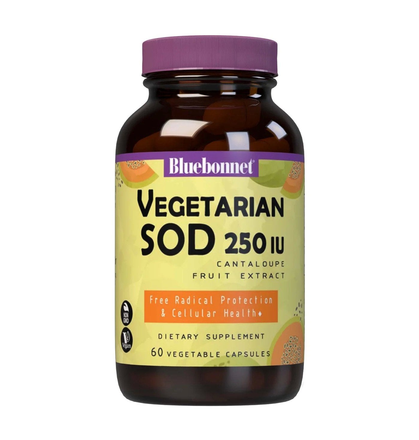 Bluebonnet Vegetarian SOD 250 IU Cantaloupe  Fruit Extract 60 VegCap