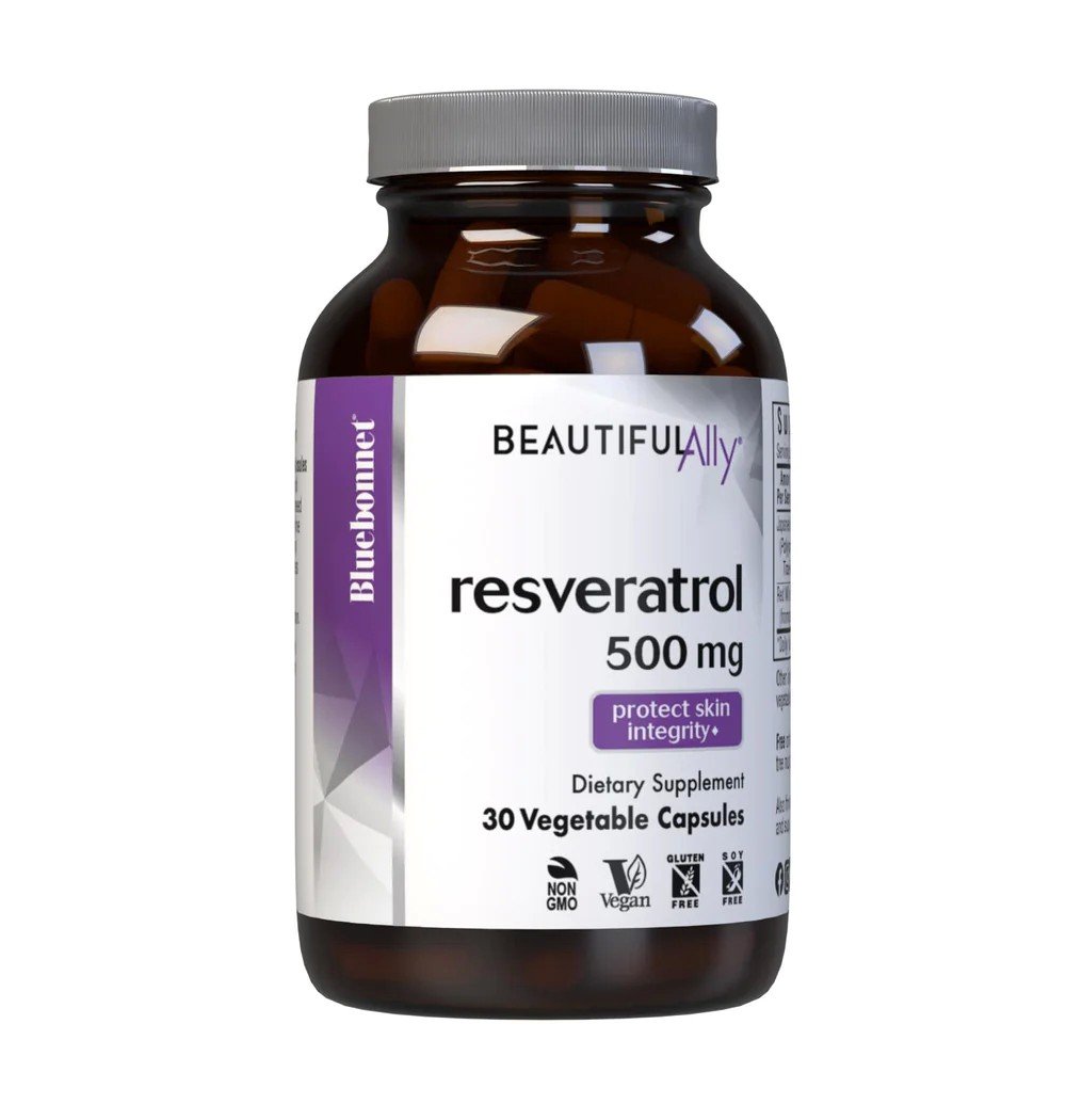 Bluebonnet Beautiful Ally  Resveratrol 500mg 30 VegCap