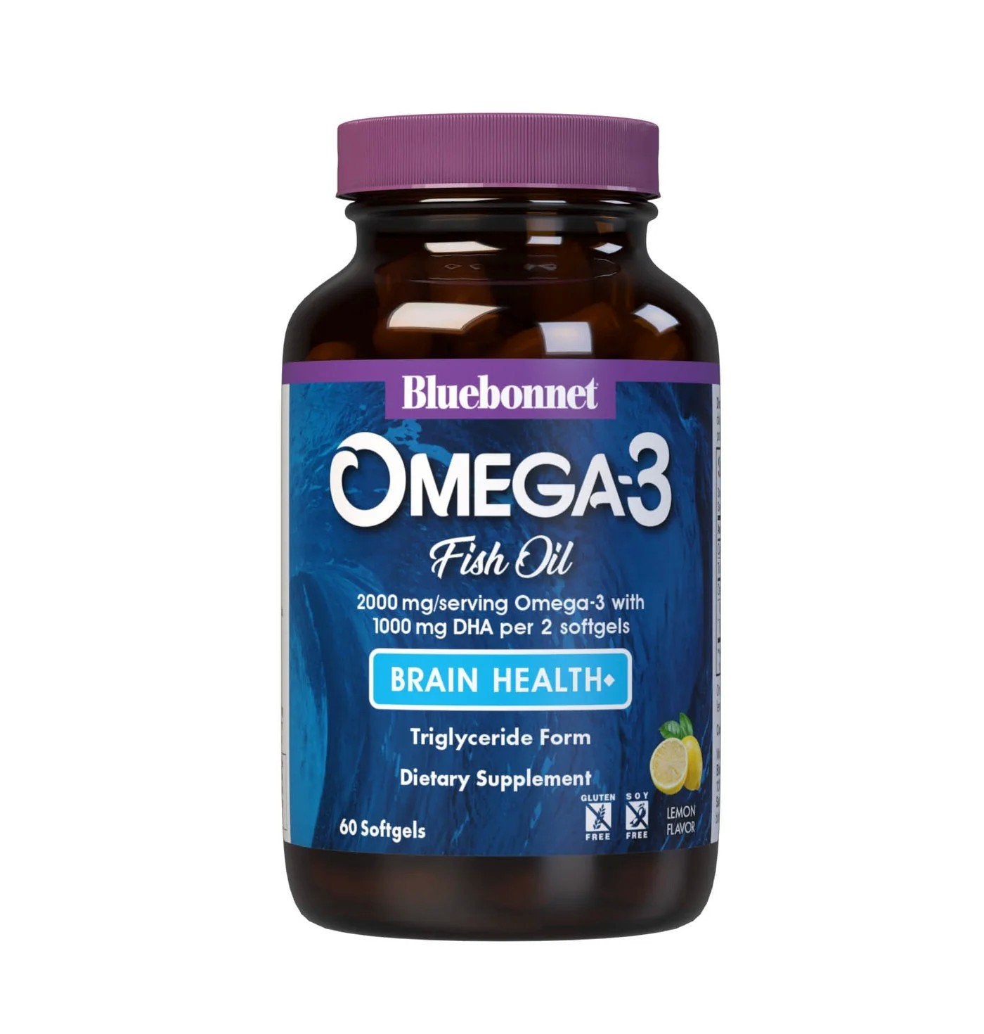 Bluebonnet Omega-3 Fish Oil Brain Health 60 Softgel