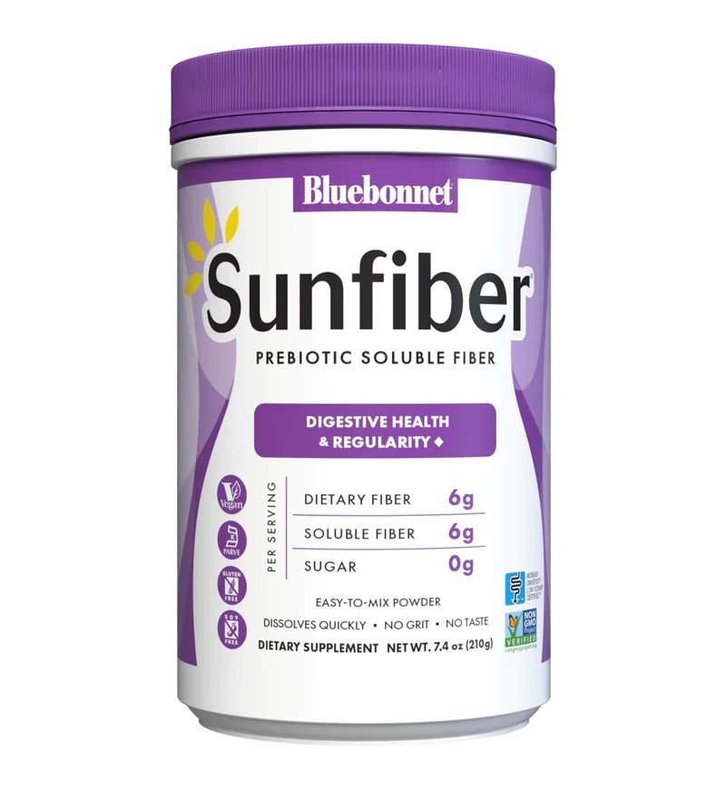 Bluebonnet Sunfiber Prebiotic Soluble Fiber 7.4 oz Powder