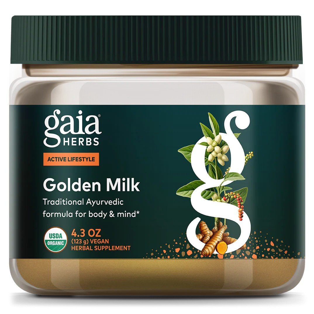 Gaia Herbs Golden Milk 4.3 oz Glass Jar