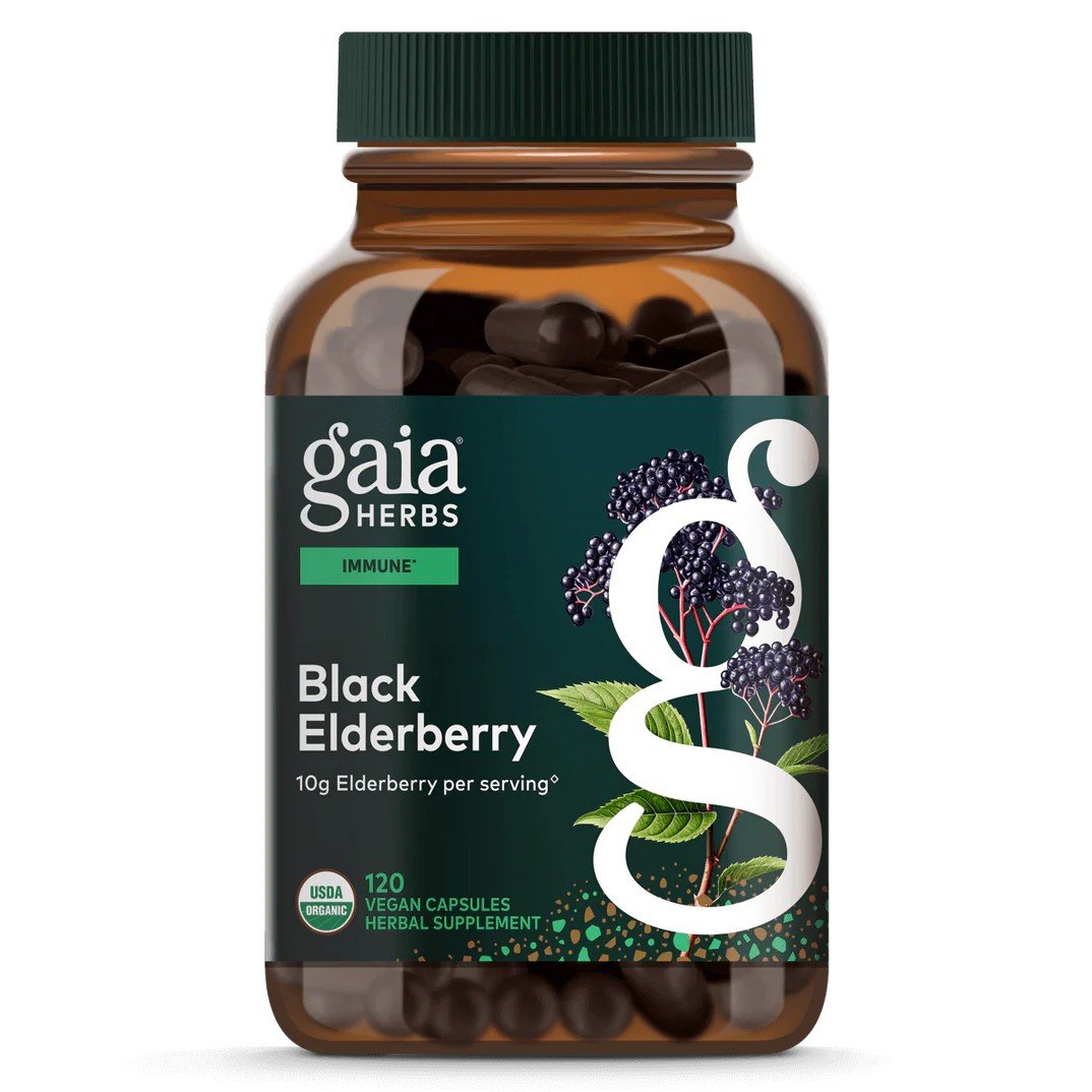Gaia Herbs Black Elderberry 120 Capsule