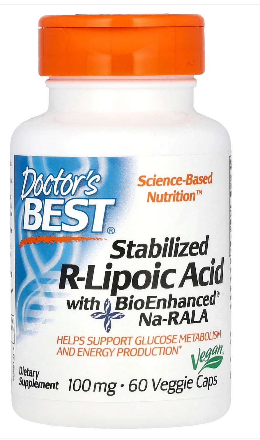 Doctors Best Best Stabilized R- Lipoic Acid 100mg 60 VegCap