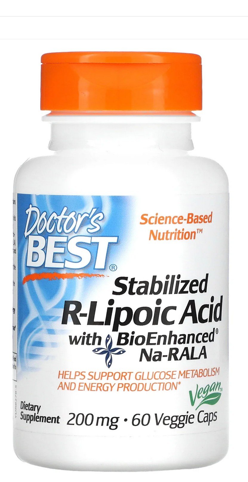 Doctors Best Best Stabilized R-Lipoic Acid 200mg 60 VegCap