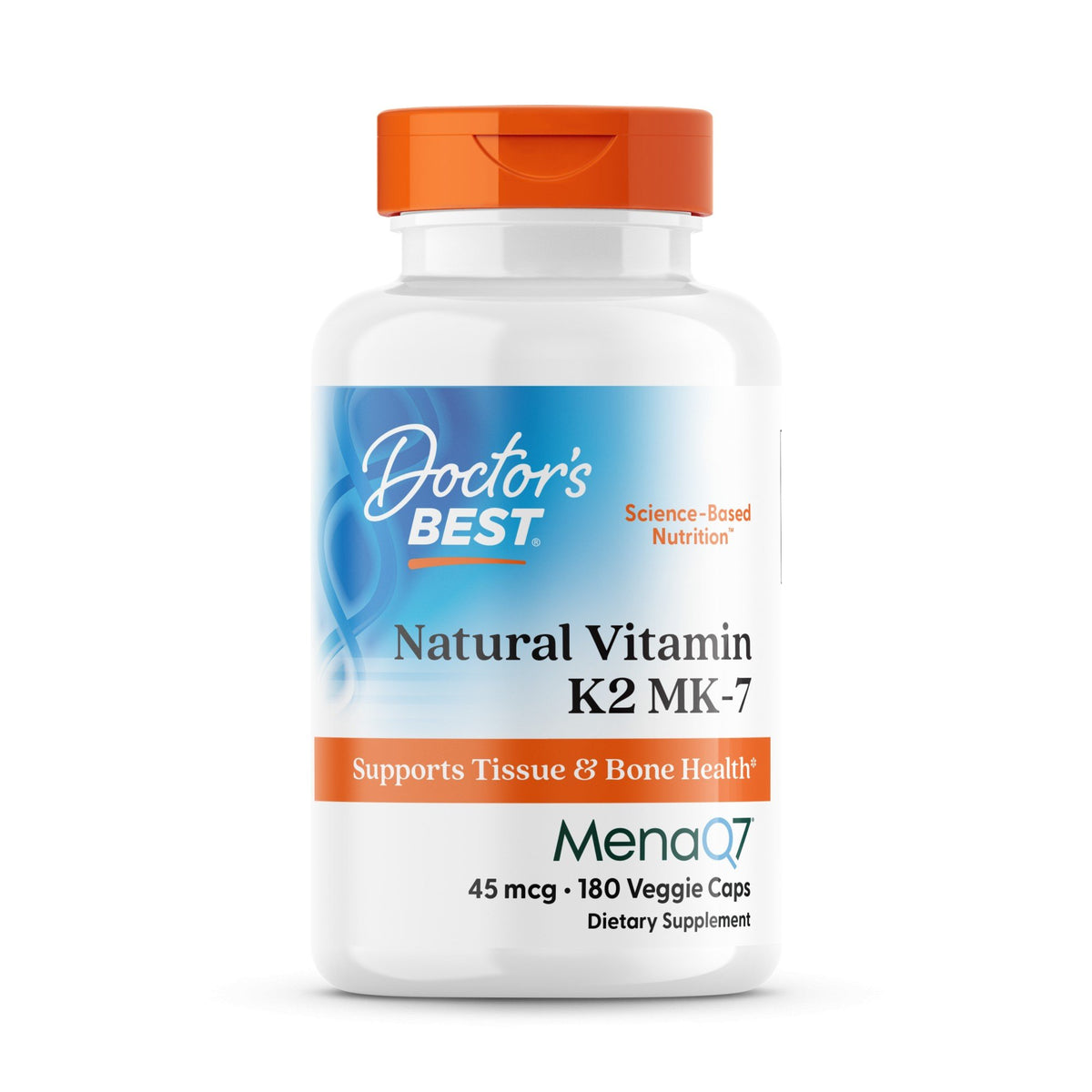 Doctors Best Natural Vitamin K2 MenaQ7 45mcg 180 VegCap