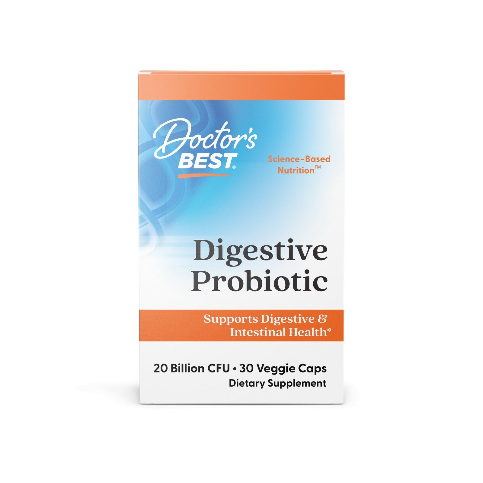 Doctors Best Digestive Probiotic 20 Billion with HOWARU 30 VegCap