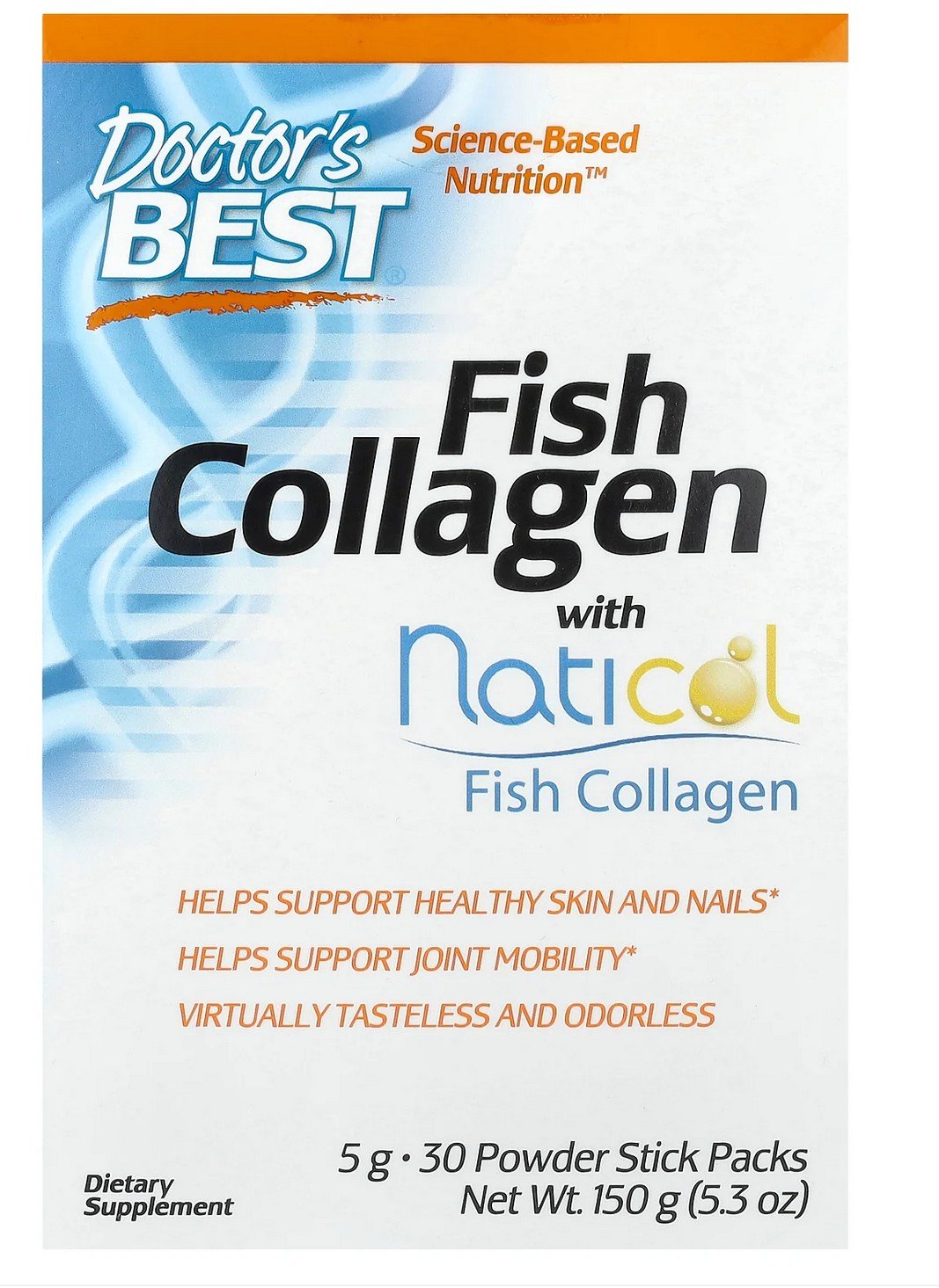 Doctors Best Fish Collagen with TruMarine Collagen 30 Stick Packs Powder