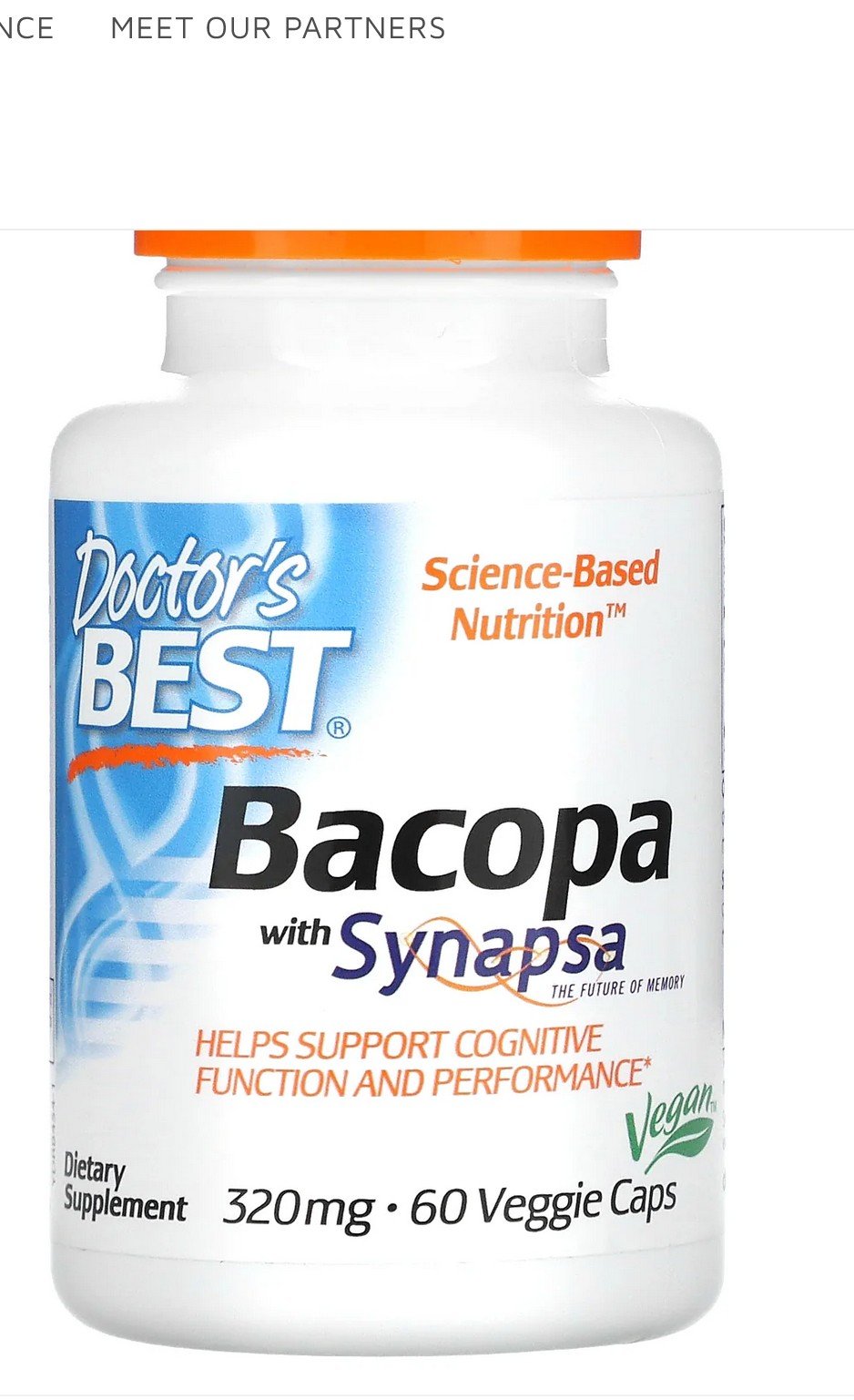 Doctors Best Bacopa with Synapsa 320mg 60 VegCap