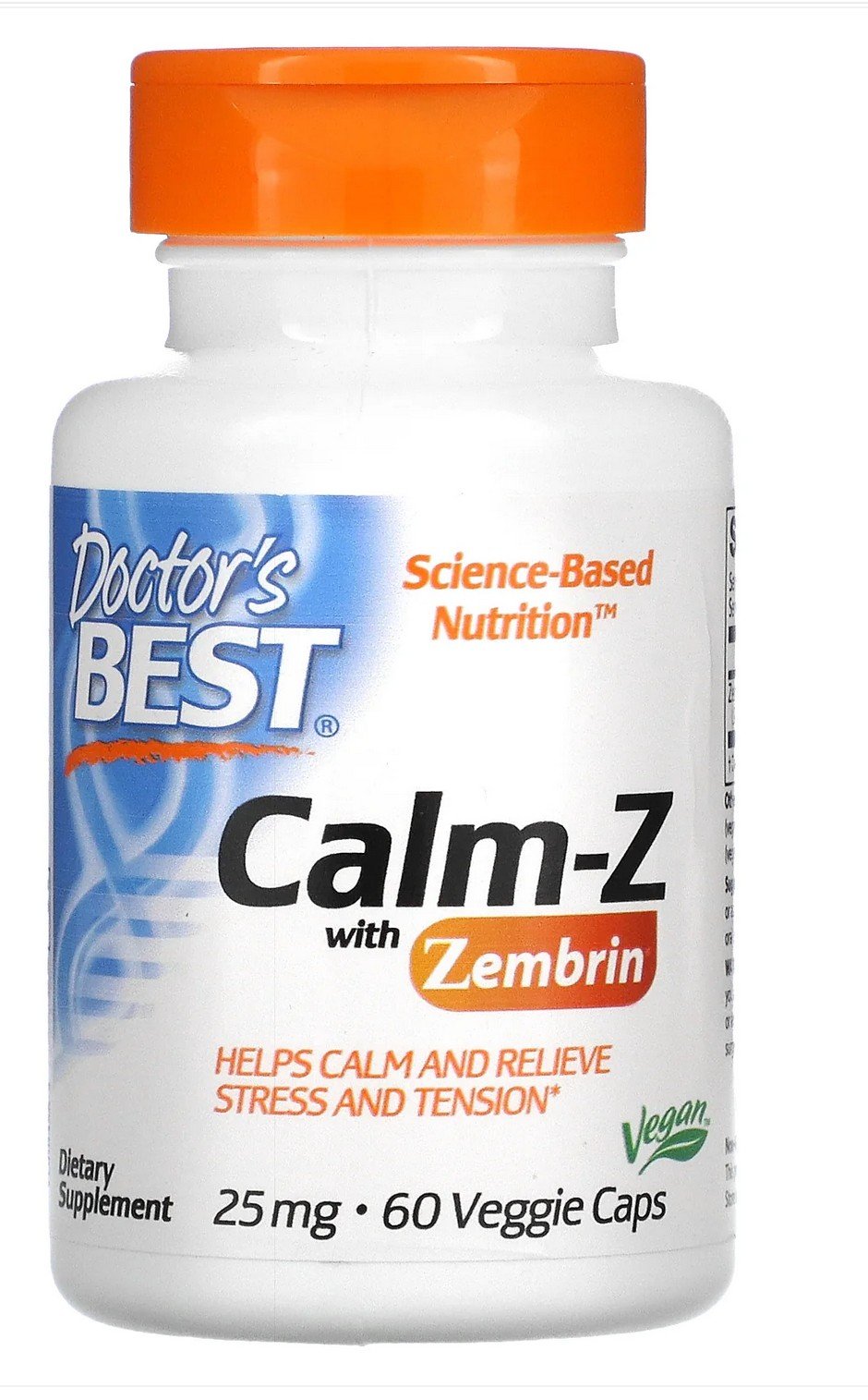 Doctors Best Calm with Zembrin 25mg 60 VegCap