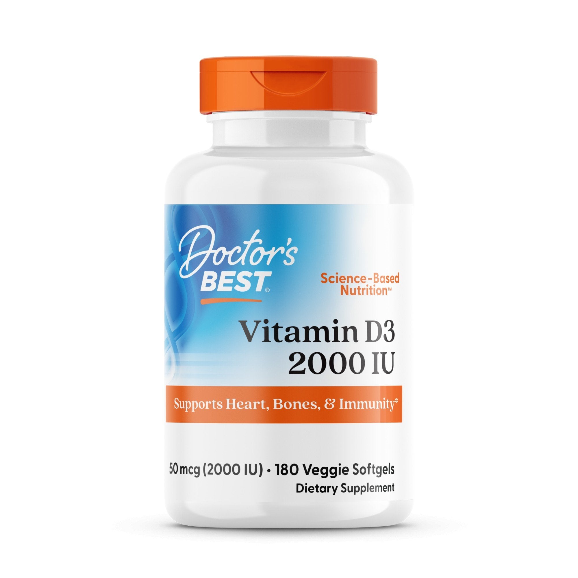 Doctors Best Vitamin D3 50 mcg (2,000 IU) 180 Softgel