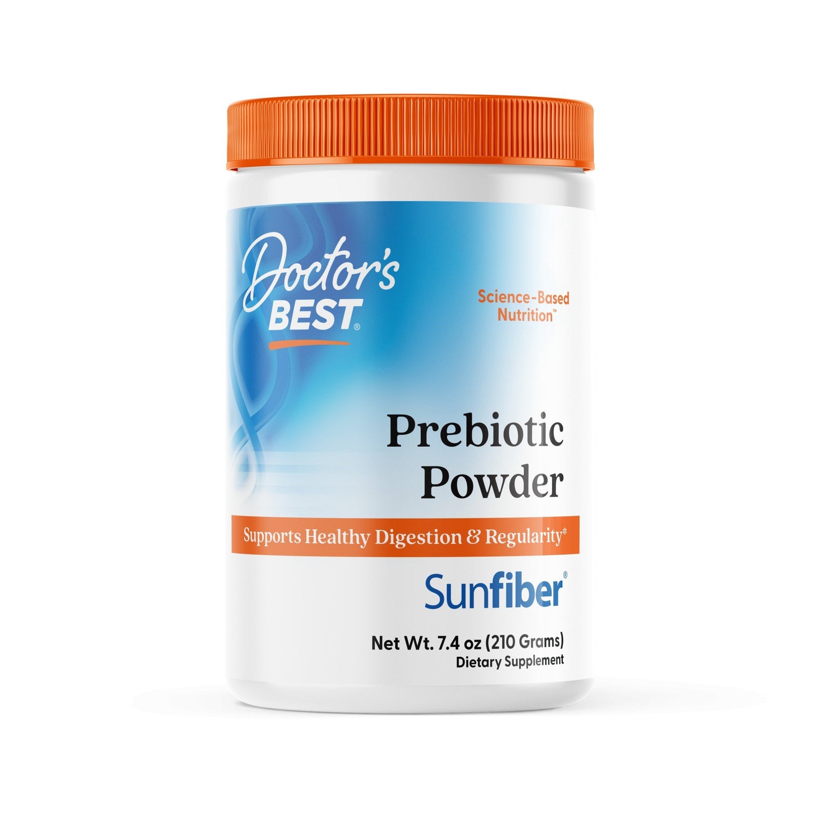 Doctors Best Prebiotic Powder Sunfiber 7.4 oz (210 Grams) Powder