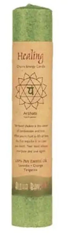 Aloha Bay Chakra Pillar Candle Healing Green 1 Candle
