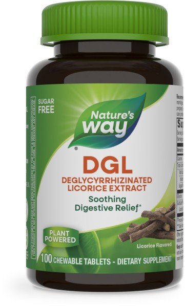 Nature&#39;s Way DGL (Sugar Free) 100 Chewable Tablet