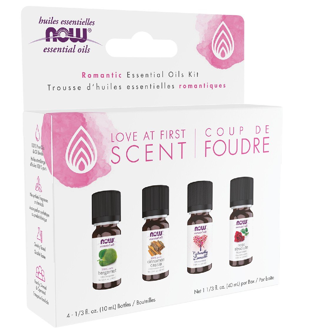 Now Foods Love At First Scent Essential Oils Kit 4 pieces Kit