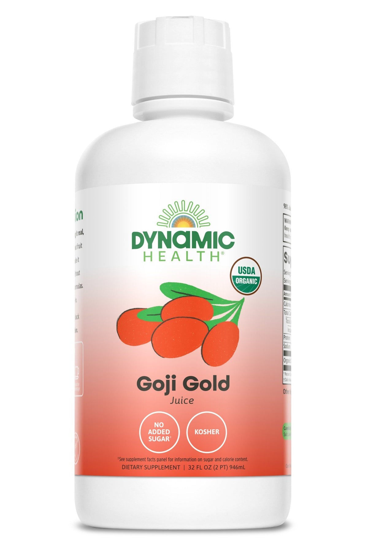 Dynamic Health Goji Gold Juice 100% Pure 32 oz Liquid