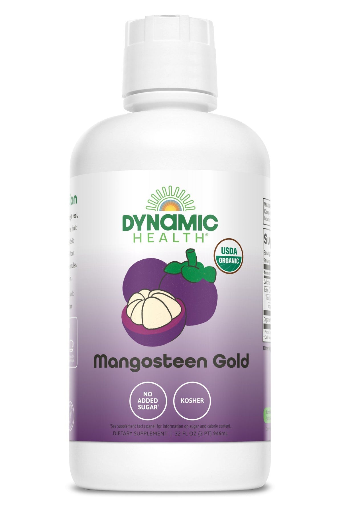 Dynamic Health Mangosteen Gold 100% Pure 32 oz Liquid